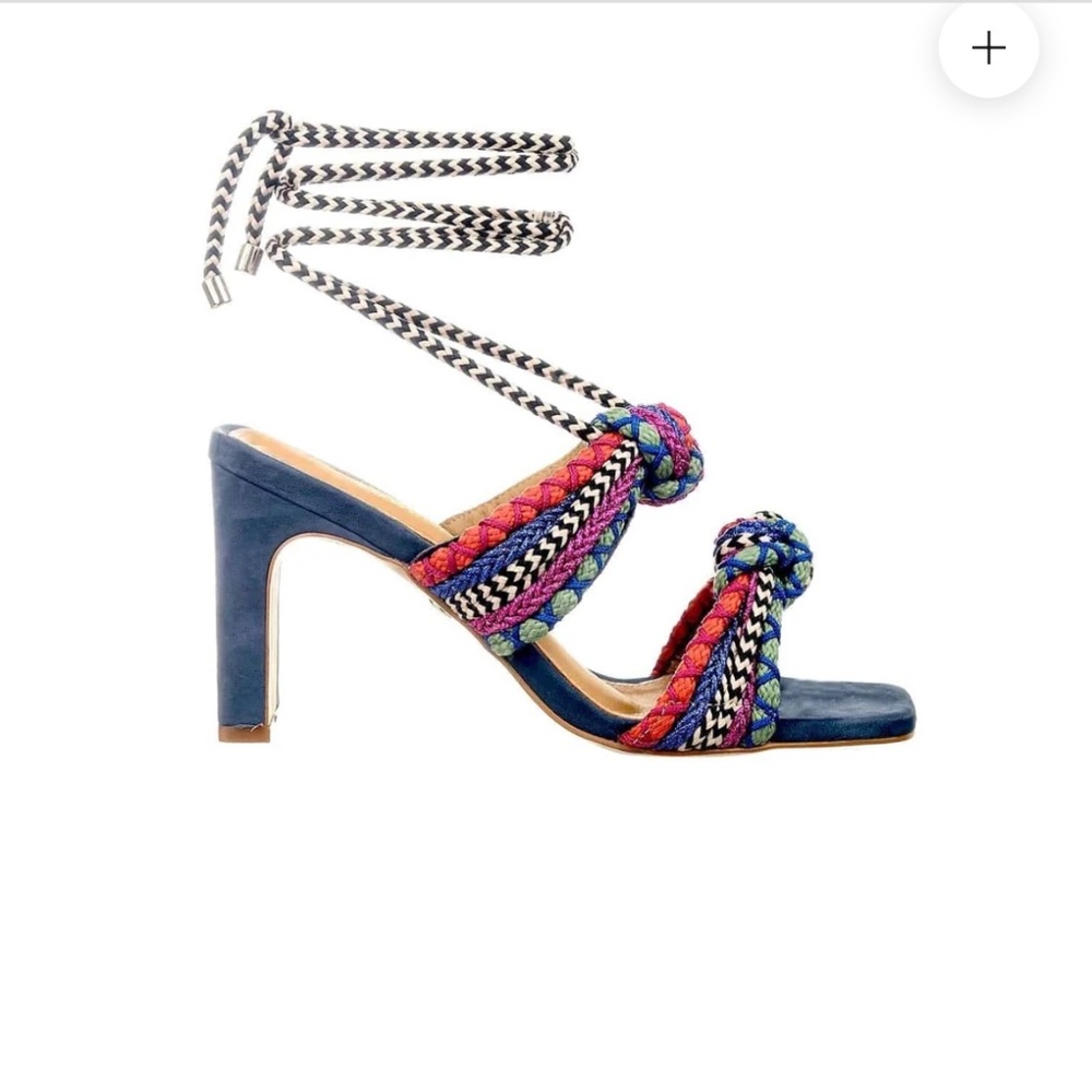 Juliana Heels - Athena - Ocean Nubuck Block Sandals